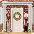 thumbnail image 1 of Merry Christmas Nutcracker Banners  Nutcracker Christmas Decorations  Life Size Soldier Model Nutcracker Banners for Front Door Porch Decor, 1 of 6