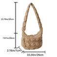 thumbnail image 4 of Bolsos acolchados de nailon para mujer, bolsos de hombro, bolsos de compras pequeños Hobo (caqui) Likrtyny Para Estrenar, 4 of 4
