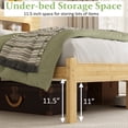 thumbnail image 6 of Neslime 14 inch Queen Size Bamboo Bed Frame with Storage Headboard, Heavy Duty Bed Frame with Mattress Non-Slip Stoppers, Metal Slats Support, Natural, 6 of 8