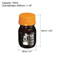 thumbnail image 2 of Unique Bargains 100mL Amber Reagent Media Graduated Borosilicate Glass Storage Bottle Yellow Cap, 2 of 5