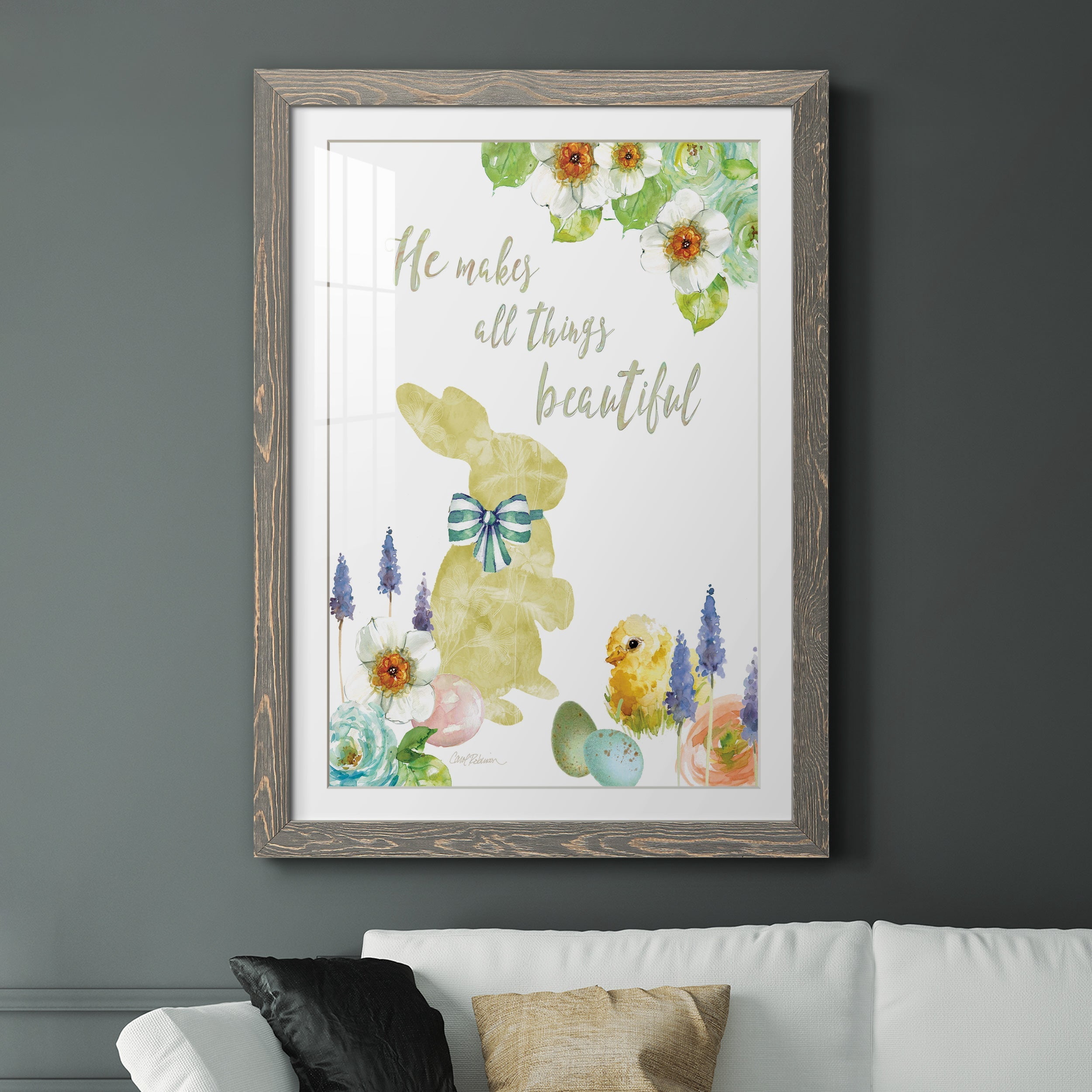 All Things Bunny - Premium Framed Print - Distressed Barnwood Frame - Ready to Hang