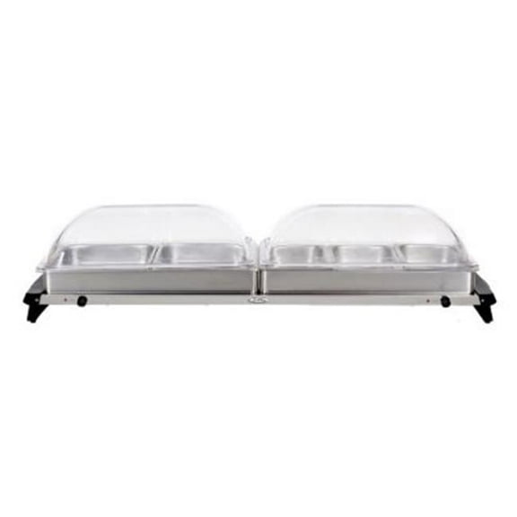 BroilKing NBS-5RT Professional Grand Buffet Server with Stainless Base and Rolltop Lids