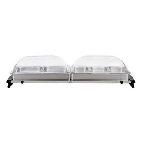 BroilKing NBS-5RT Professional Grand Buffet Server with Stainless Base and Rolltop Lids