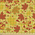 thumbnail image 2 of Ambesonne Autumn Fabric by the Yard Upholstery, Warm Tones Maple Leafage, 2 Yards, Vermilion and Mustard, 2 of 5