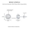 thumbnail image 6 of Rosec Jewels Lab Grown Diamond Halo Stud Earrings Round - EF-VS Quality - Ready to Gift for Anniversary, 925 Sterling Silver, 6 of 7