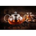 thumbnail image 2 of Glass Teapot with Stainless Steel Infuser & Lid, Borosilicate Glass Tea Kettle Stovetop Safe, Blooming & Loose Leaf Teapots, 27 Oz, 2 of 4