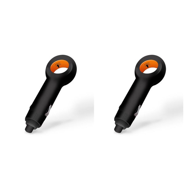Billuyoard Mini ambientador iónico de aire electrónico de plástico para Interior de coche, ion negativo para vehículo con ionizador de luz Negro 2piezas
