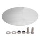thumbnail image 1 of Motorcycle Oval Number Plate Aluminum 2.5mm Thickness Brushed Finish Rustproof Universal Number Plate Silver, 1 of 5