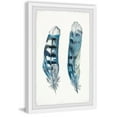 thumbnail image 2 of Parvez Taj Blue Striped Feathers Framed Wall Art, 2 of 6