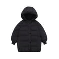 thumbnail image 1 of Girls' Winter Jacket, Solid Color Hooded Jacket for Medium to Large Children, 1 of 8
