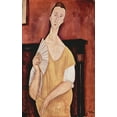 thumbnail image 2 of Modigliani, Amedeo 17x24 Black Ornate Wood Framed with Double Matting Museum Art Print Titled - Portrait of Lunia Czechowska with fan, 2 of 4