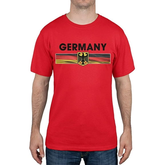World Cup Germany Eagle Crest Red Soccer T-Shirt - Large