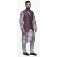 thumbnail image 2 of Atasi Printed Kurta Pajama Jacket Set Mandarin Collar Traditional Ethnic Shirt, 2 of 5
