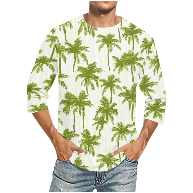 Tops para hombre, blusas y camisas de cuello redondo y manga corta para hombre, blusas casuales de moda con cuello redondo y manga corta, blusas para hombre, blusas de poliéster para hombre