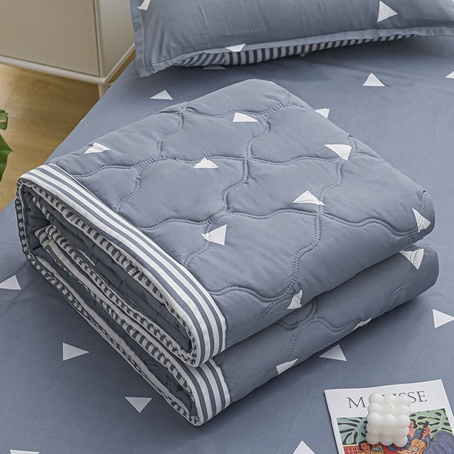 Summer Cotton Quilt Thin Duvet Insert Cool Blankets for Childs Adults Airconditioning Comforter