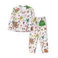 thumbnail image 1 of Balery Winter Christmas And New Year Deer Conjunto de Pijama con Estampado para Mujer, Conjunto de Dos Piezas con Manga Larga, Ropa de Dormir Suave con Bolsillos, Pijamas Cómodos-XX-Large, 1 of 7