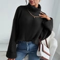 thumbnail image 2 of Vedolay Womens Fall Sweaters Womens 2023 Sweaters Trendy Fal Long Balloon Sleeve Loose Pullover Top,Black L, 2 of 5