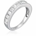 thumbnail image 2 of Vir Jewels 1.50 CTTW Princess Diamond Wedding Band 14K White Gold Channel Set Size 5 Female Adult, 2 of 7