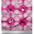 thumbnail image 1 of Soimoi Poly Georgette Fabric Floral & Cat Animal Print Fabric by Yard 52 Inch Wide, 1 of 3