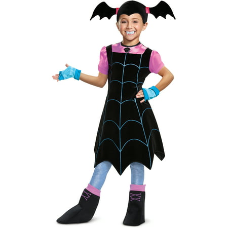 Girls Disney Vampirina Web Dress Fangs Deluxe Costume