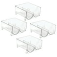 mDesign Plastic Stackable 2 Bottle Water Bottle Storage Organizer Rack ...