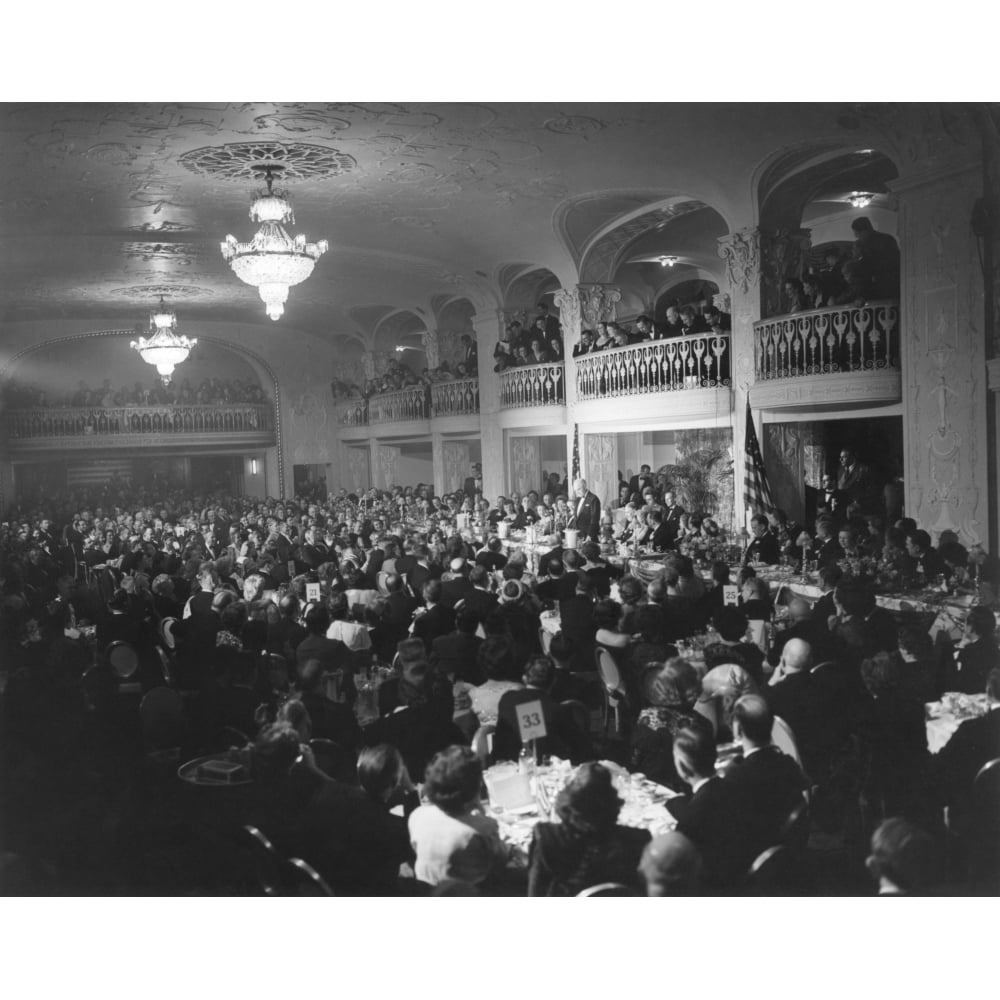 Dinner Honoring President Harry Truman And Vice President-Elect Alben Barkley. Mayflower Hotel In Washington History (
