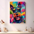thumbnail image 4 of Kerry Blue Terrier Dog Canvas Wall Art Poster Prints Colorful Pop Animal Art Wall Decor Dog Picture Artwork Pet Dog Painting Poster for Home Bedroom Living Room Decoration Framed, 4 of 6
