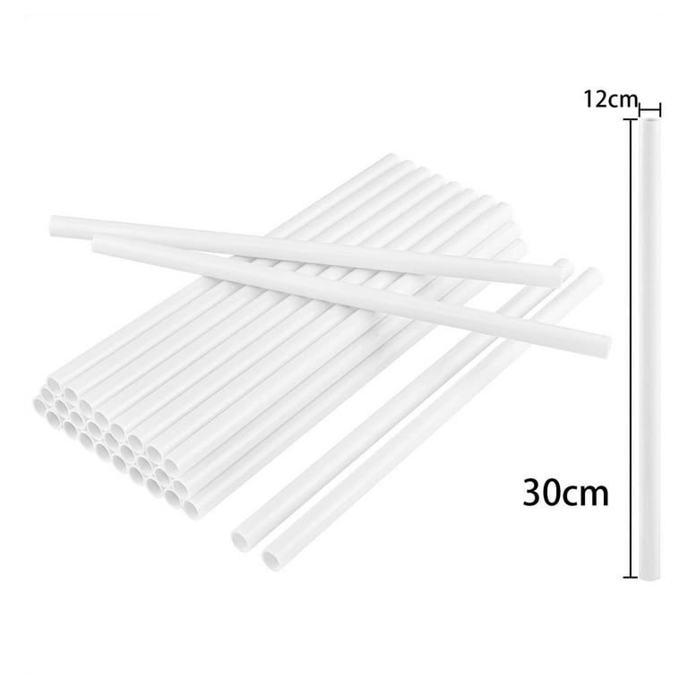 50 Pcs Plastic White Cake Dowel Rods For Tiered Cake Construction