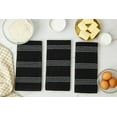 thumbnail image 4 of Serafina Home Kitchen Towels- Set of 3 100% Cotton Black with Woven Grey Horizontal Stripe Pattern Design- 16 x 26 Multipurpose Towels for Everyday Use, 4 of 11