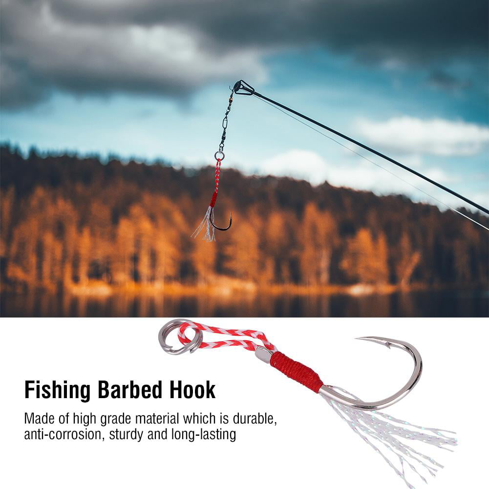 Fishing Hooks 10Bag 5pcs/Bag High Strength Fishing Barbed Hooks Fish Accessory