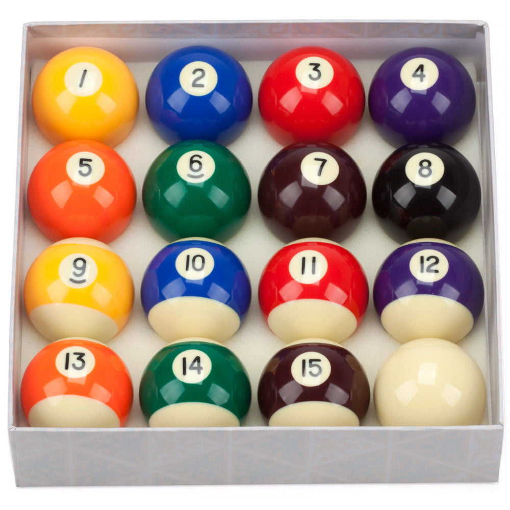 2-1/4 Inch Regulation Size Weight Art Number Style Billiard Table Pool Ball Set 