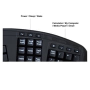 Adesso Tru-Form 450 Ergonomic 104-Key Membrane Wired Touchpad Keyboard