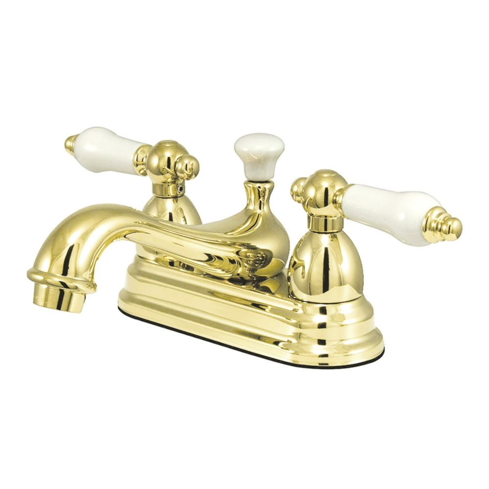 Kingston Brass KS3602PL 4Inch Centerset Lavatory Faucet, Polished