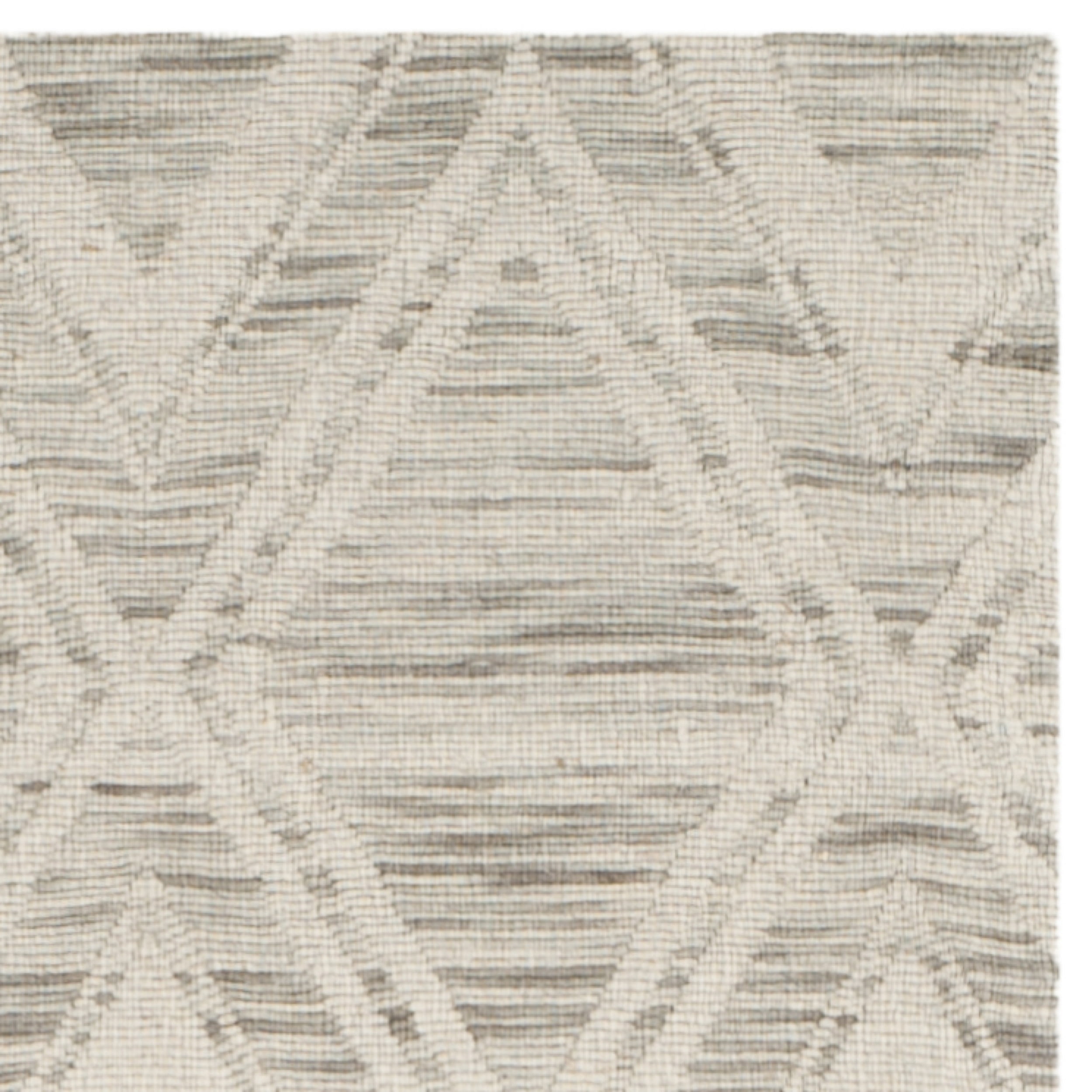 SAFAVIEH Marbella Alicia Geometric Diamonds Wool Runner Rug, Light Brown/Ivory, 2'3" x 6'