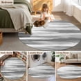 thumbnail image 6 of Grey White Ombre Round Rugs 7ft, Abstract Art Oil Painting Modern Non Slip Washable Rug Runner, Low Pile Indoor Floor Carpet Mat Bathroom Rugs for Living Room, Bedroom, Kids Room, 6 of 9