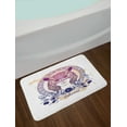 thumbnail image 2 of Athena Bath Mat, Circular Greek Myths Woman in an Owl, Plush Bathroom Decor Mat with Non Slip Backing, 29.5" X 17.5", Multicolor, by Ambesonne, 2 of 2