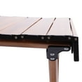 thumbnail image 6 of 47*23.6" Wood Folding Camping Table, Aluminum Frame Portable Roll-Up Picnic Table for 4-6 Person BBQ Backyard Patio Party, 6 of 7