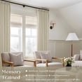 thumbnail image 2 of Cortinas TWODRAPES de lino beige con pliegue pinzado, 102 x 244 cm, 2 paneles, 2 of 9