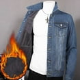 thumbnail image 5 of Ketyyh-chn99 Jean Coat for Men Fall Casual Long Sleeve Lapel Oversized Denim Jackets B,6XL, 5 of 5