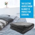 thumbnail image 3 of SUNAID Electric Throw Blanket 50" x 60" , 10 Heating Levels, 8 Hours Auto-Off,  Luxuriously Soft, Machine Washable, Gray, 3 of 10