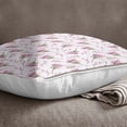 thumbnail image 3 of S4Sassy Pink Floral Print Pillow Cover Square Cushion Cover Bed Pillow Case Indian Home Decor-12 x 12 Inches, 3 of 4