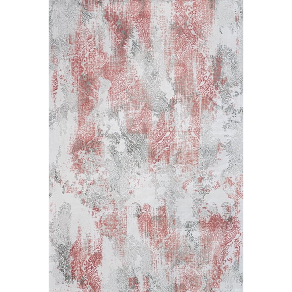 Pink Abstract Area Rugs for Living Room Washable Rugs Boho Moroccan Area Rug Soft Neutral Geometric Bohemian Carpet Distressed Indoor Rug for Bedroom Dining Room Office Foldable Nonslip Rug