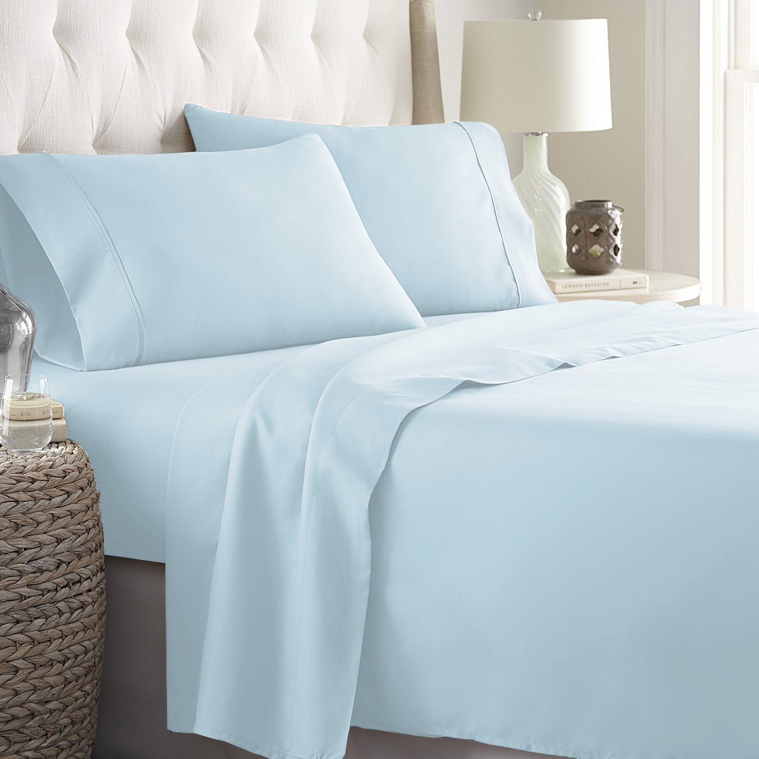 Laurence Cotton Bed Sheet Set 300 Thread Count - Walmart.com - Walmart.com