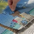 thumbnail image 5 of Ambesonne Seaside Jigsaw Puzzle, Relaxing Panorama Sea, Heirloom-Quality Fun Activity for Family Durable Cardboard, 1000 pcs, Green Blue, 5 of 6