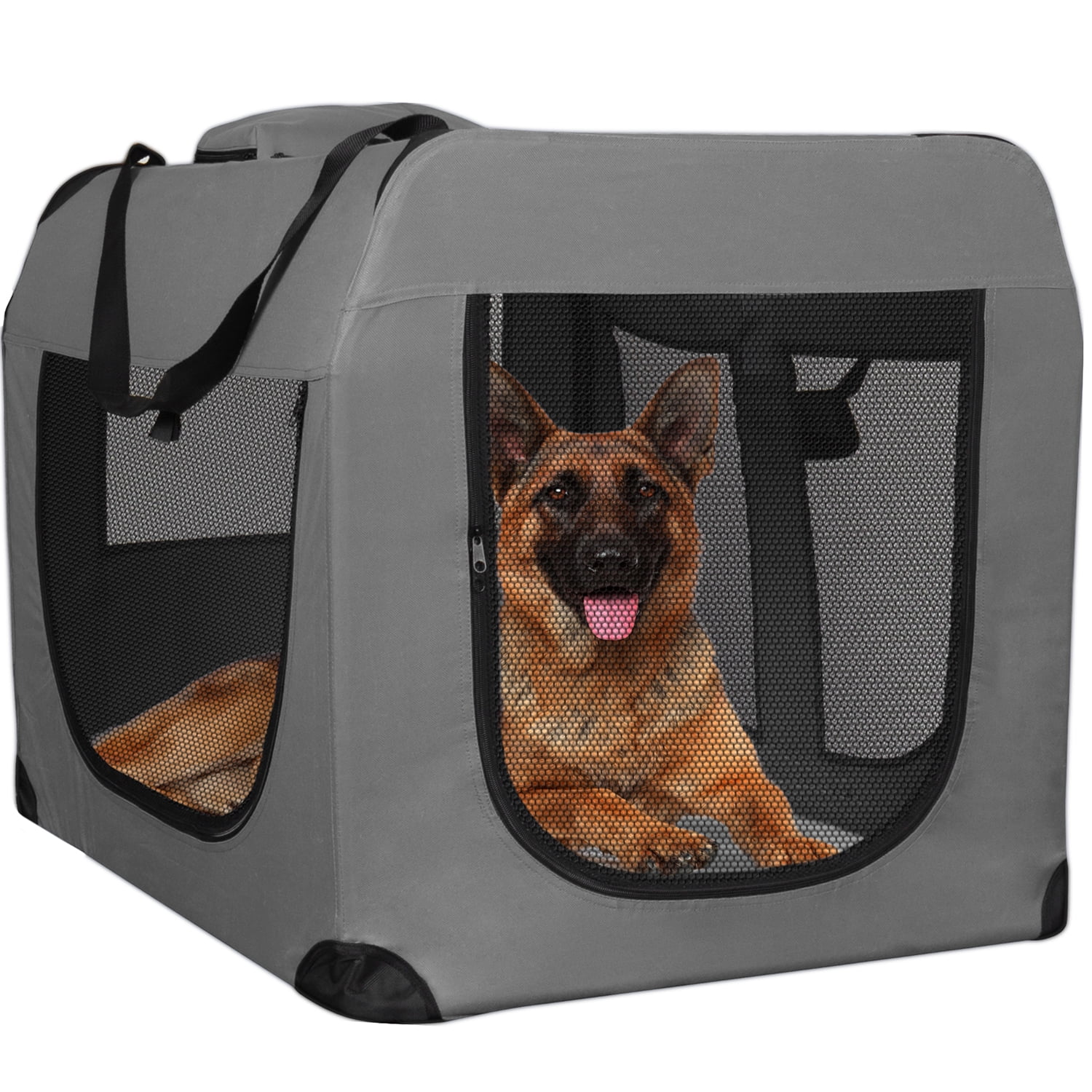 Paws & Pals Pet Carrier Crate Premium Soft-Sided Foldable for Dogs 