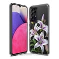 thumbnail image 3 of MUNDAZE Samsung Galaxy A53 White Lavender Lily Purple Lilies Flowers Floral Shockproof Clear Hybrid Protective Phone Case Cover, 3 of 5
