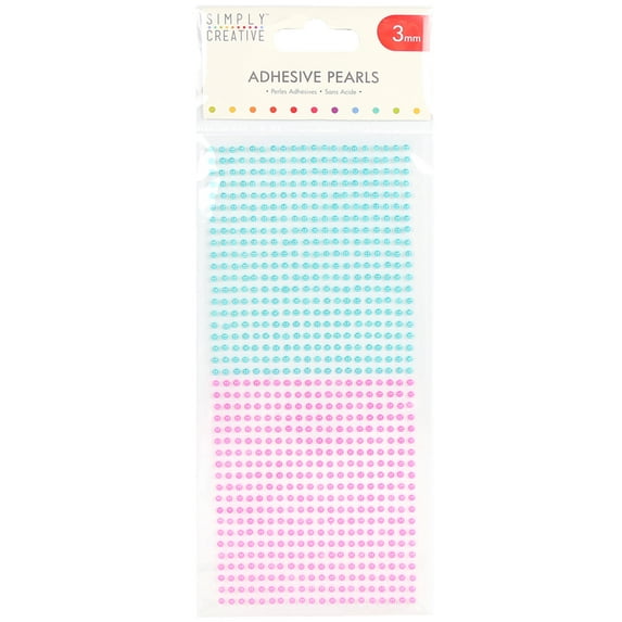 Simply Creative Pearls 3mm, 800/Pkg-Pink & Blue