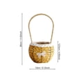 thumbnail image 3 of Faux Rattan Woven Hanging Basket with Handle, Bohemian Style Lace Decorative Flower Pot for Indoor Outdoor Plants and Home Decor Gift, Vintage Inspired Planter Basket, 3 of 4