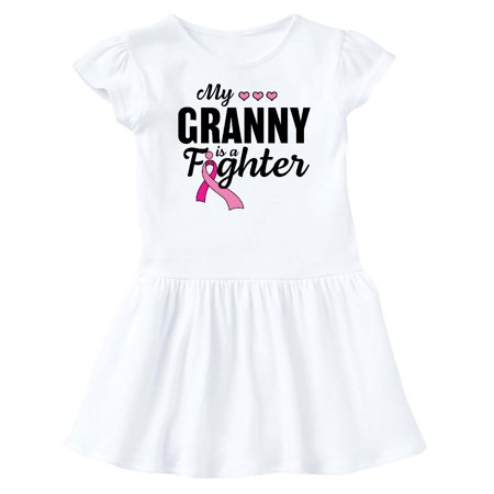 

Inktastic Breast Cancer Awareness My Granny is a Fighter Gift Baby Girl Dress