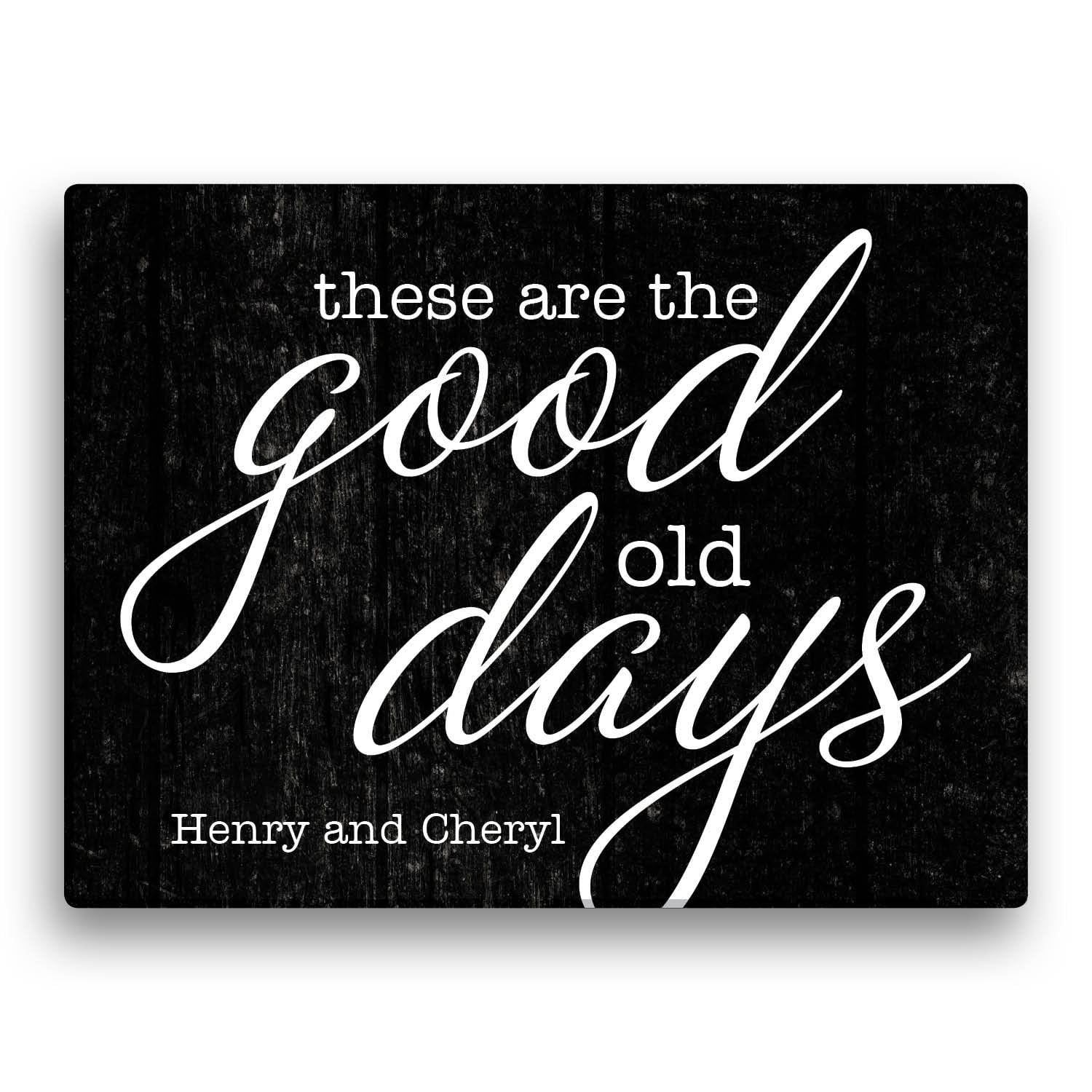 The Good Old Days Personalized 18x24 Canvas